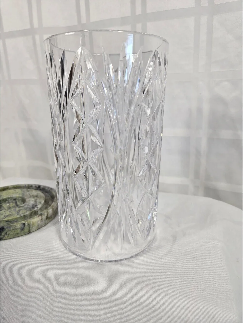 Waterford Crystal Connemara Marble Ah Chara Failte Cylinder Hurricane Lamp